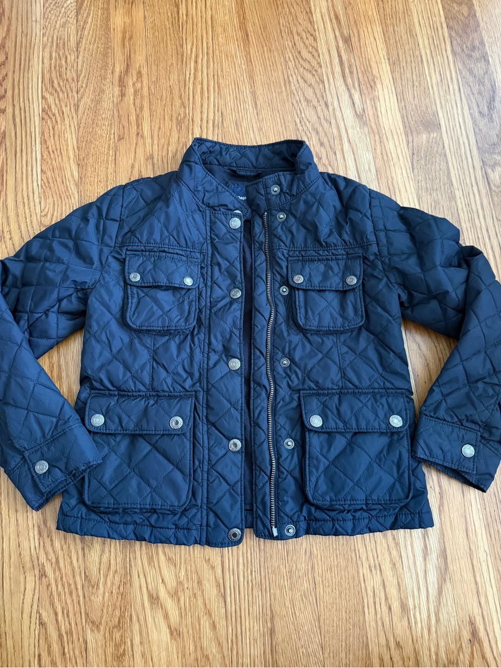 GAP blue quilted warm winter jacket M 8